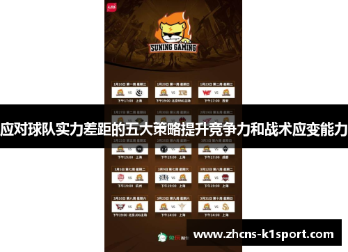 应对球队实力差距的五大策略提升竞争力和战术应变能力