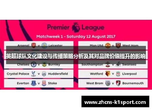 英超球队文化建设与传播策略分析及其对品牌价值提升的影响